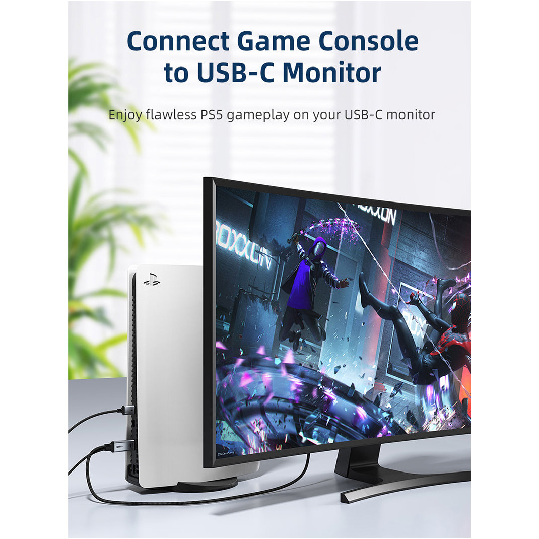 Кабель CABLETIME USB-C - HDMI/USB-A 2м Black/Gray (CC18L)