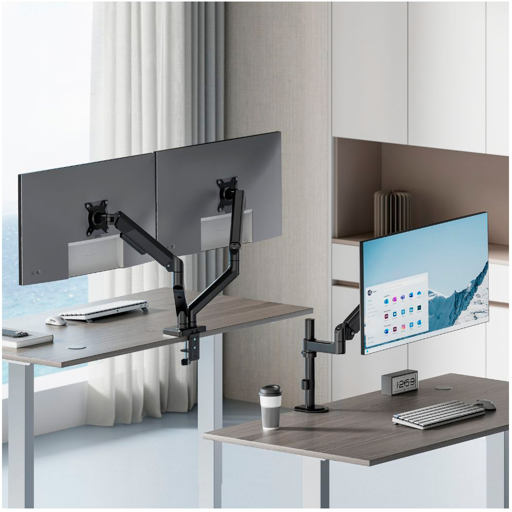 Кріплення настільне для 2-х моніторів ITECH LDT117-C024E 17"-35" Black