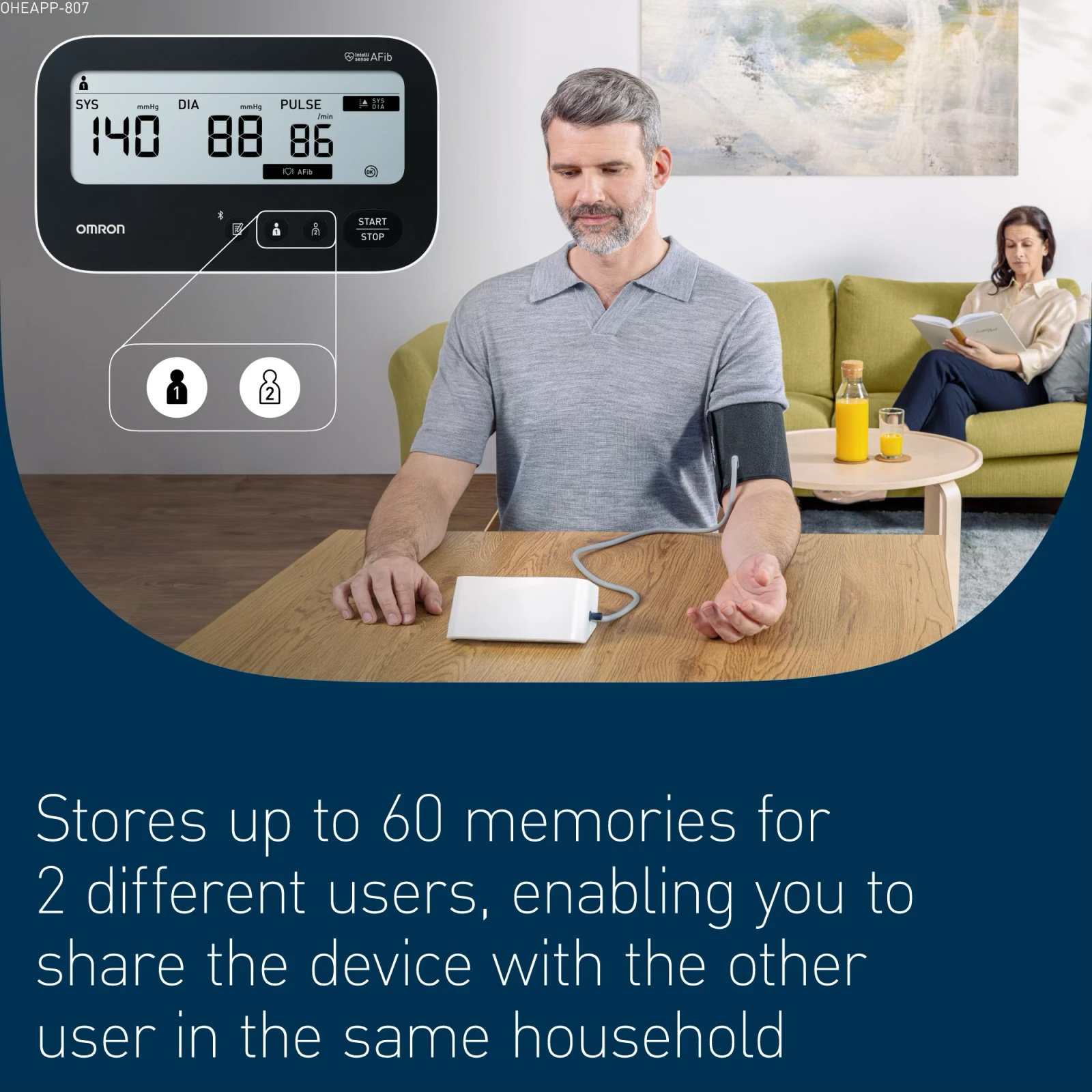 Тонометр OMRON M4 Connect AFib (HEM-7196T1-FLE)
