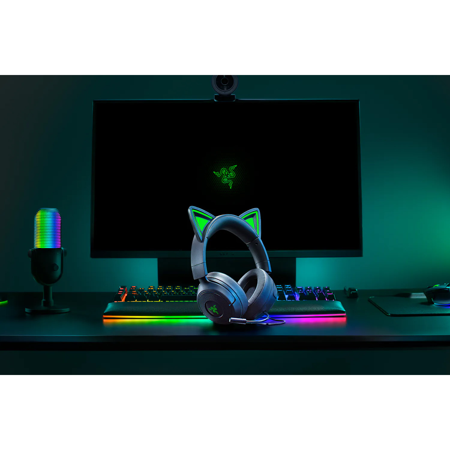Навушники геймерскі RAZER Kraken Kitty V3 X Black (RZ04-05350200-R3M1)