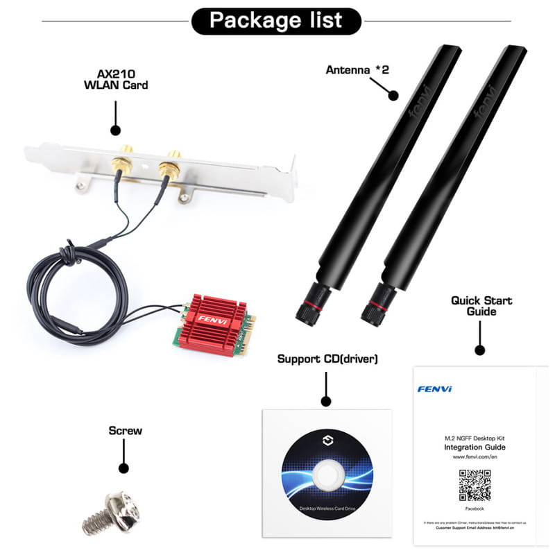 Wi-Fi адаптер FENVI AX210NGW Kit