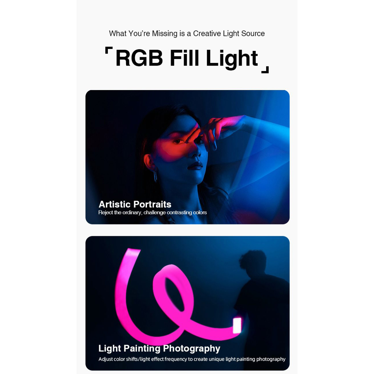 Відеосвітло RTAKO RDJ-03 Pocket RGB Photography Fill Light