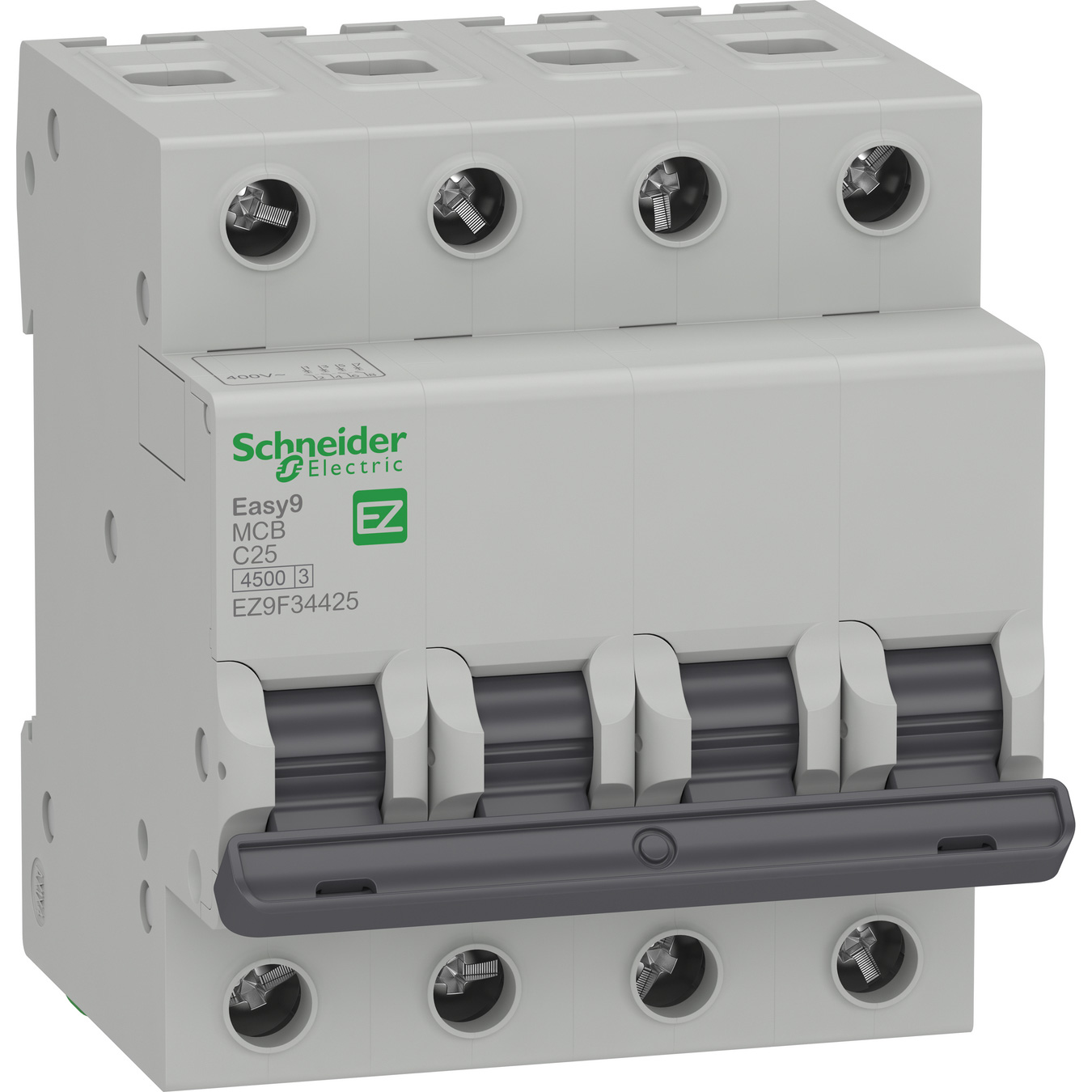 Вимикач автоматичний SCHNEIDER ELECTRIC Easy9 4p, 25А, C, 4.5кА (EZ9F34425)