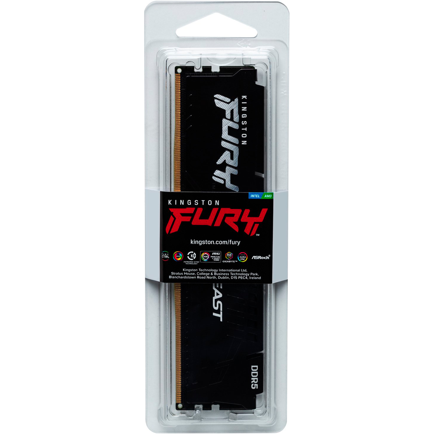 Модуль памяти KINGSTON FURY Beast EXPO DDR5 6000MHz 8GB Black (KF560C36BBE-8)