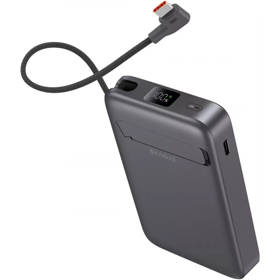 Повербанк з бездротовою зарядкою PROOVE OverPower 35W 10000mAh Gray