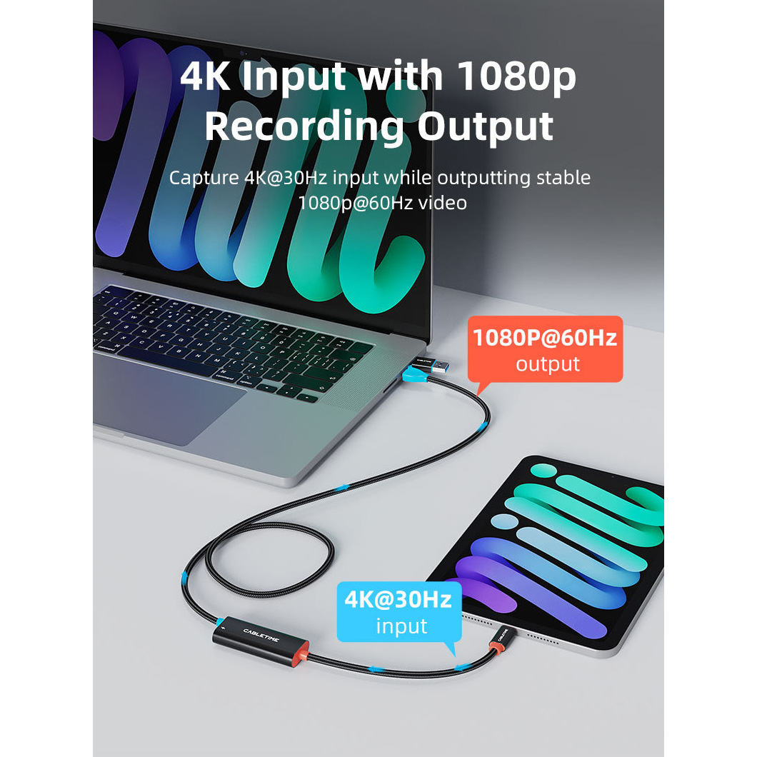 Пристрій відеозахоплення CABLETIME 1080p Video Capture Card