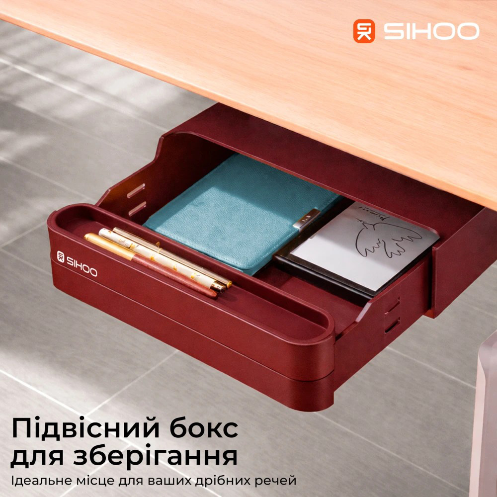 Компьютерный стол с электрорегулировкой высоты SIHOO D07 1.8m Maple/White