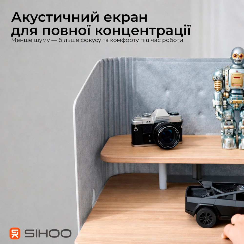 Компьютерный стол с электрорегулировкой высоты SIHOO D07 1.8m Maple/White
