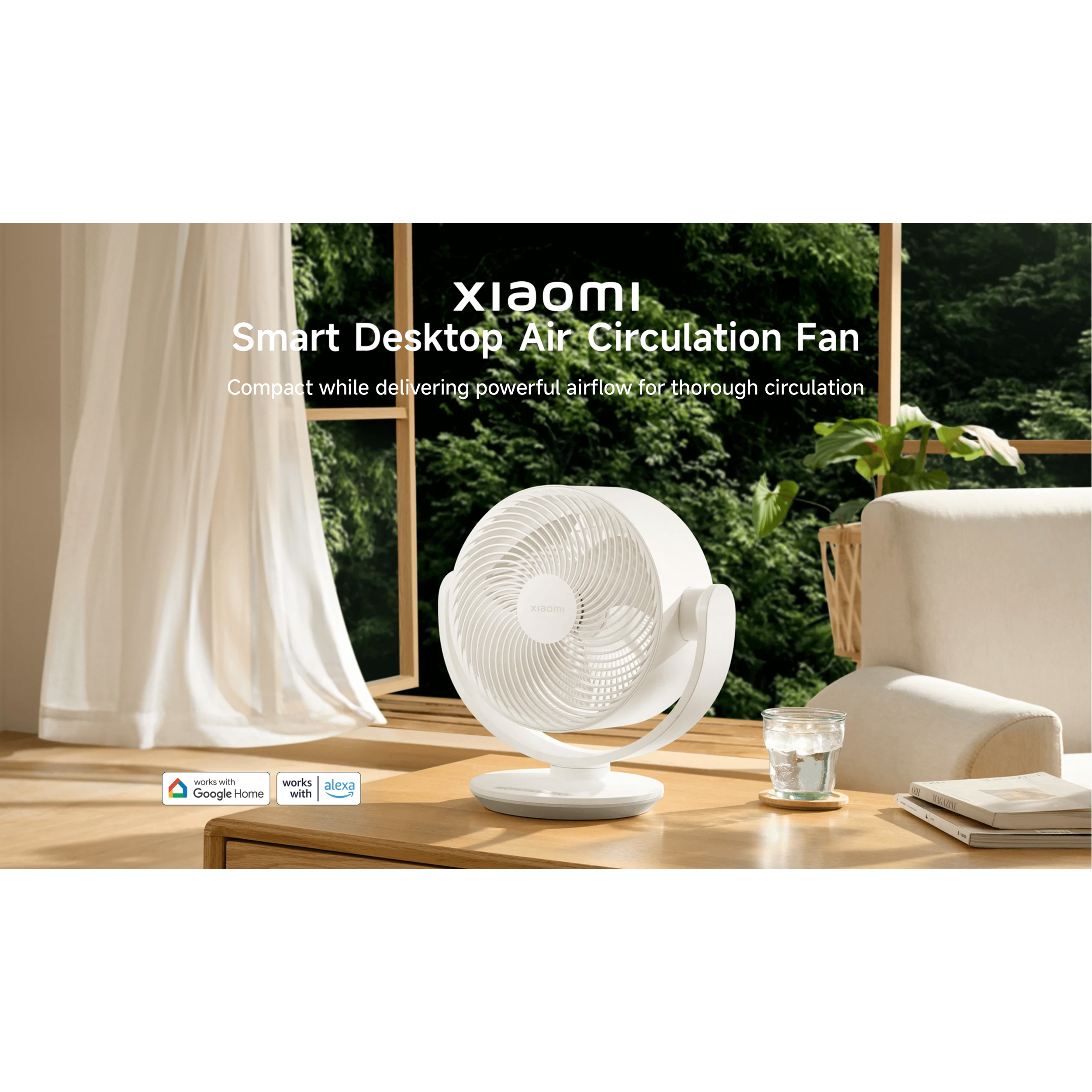 Настольный вентилятор XIAOMI Smart Desktop Air Circulation Fan (BHR9872EU)