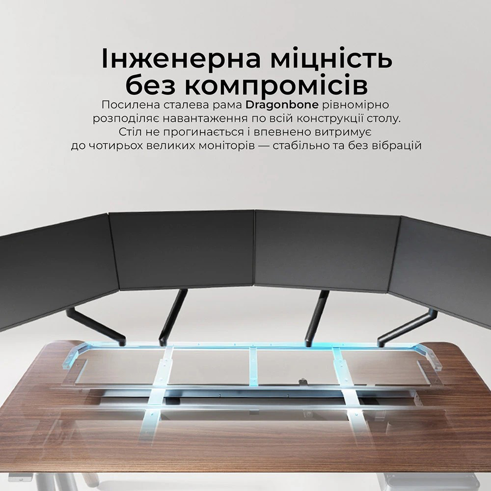 Комп’ютерний стіл з електрорегулюванням висоти SIHOO D07 1.8m Wallnut/Black