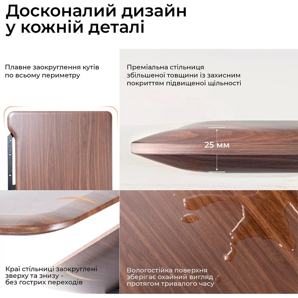 Комп’ютерний стіл з електрорегулюванням висоти SIHOO D07 1.8m Wallnut/Black