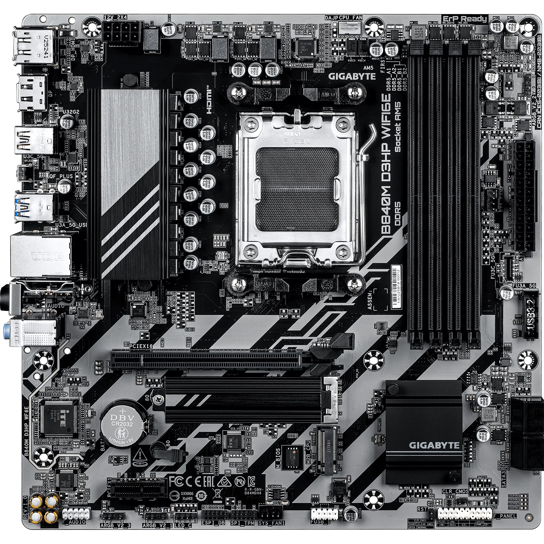 Материнская плата GIGABYTE B840M D3HP WiFi6E