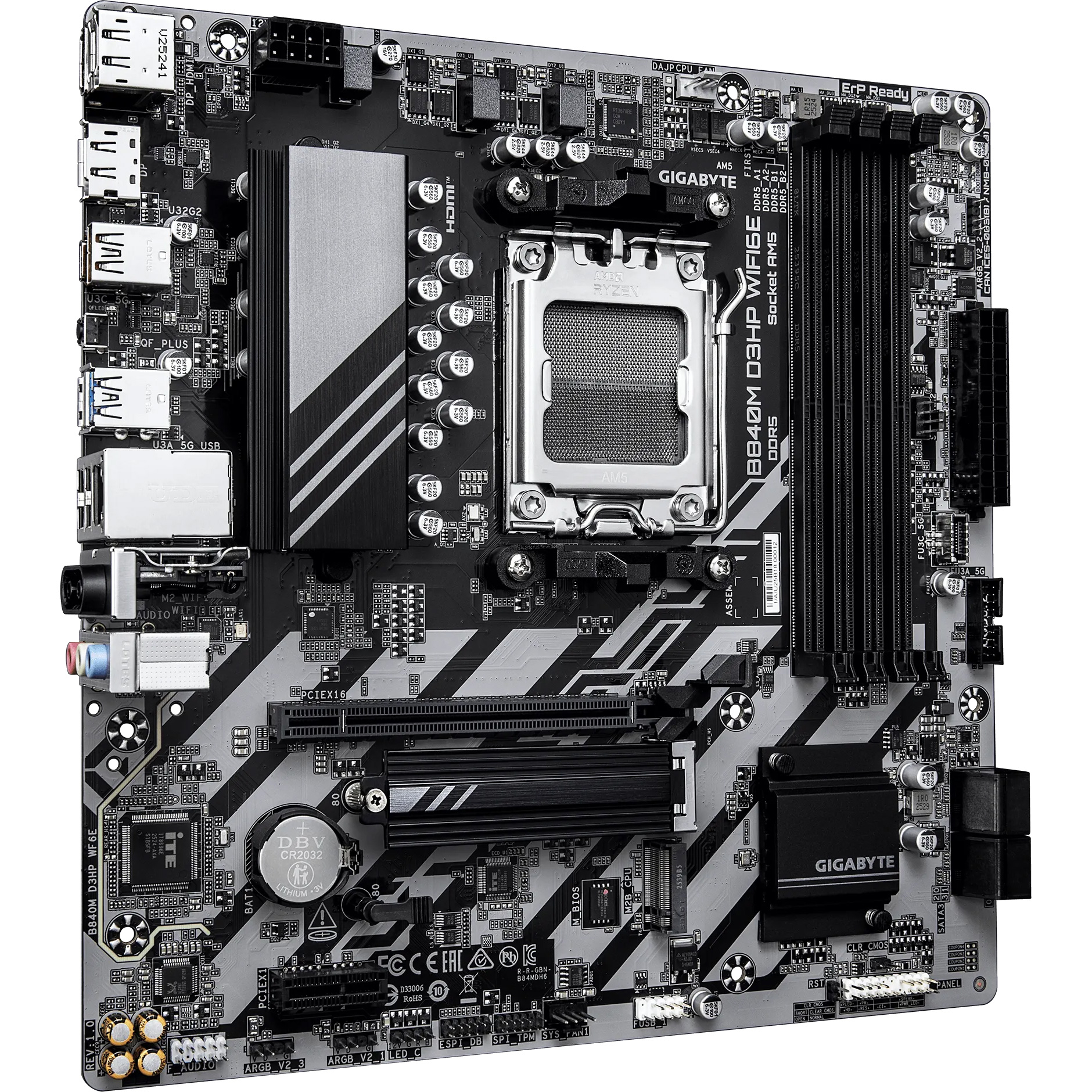 Материнская плата GIGABYTE B840M D3HP WiFi6E