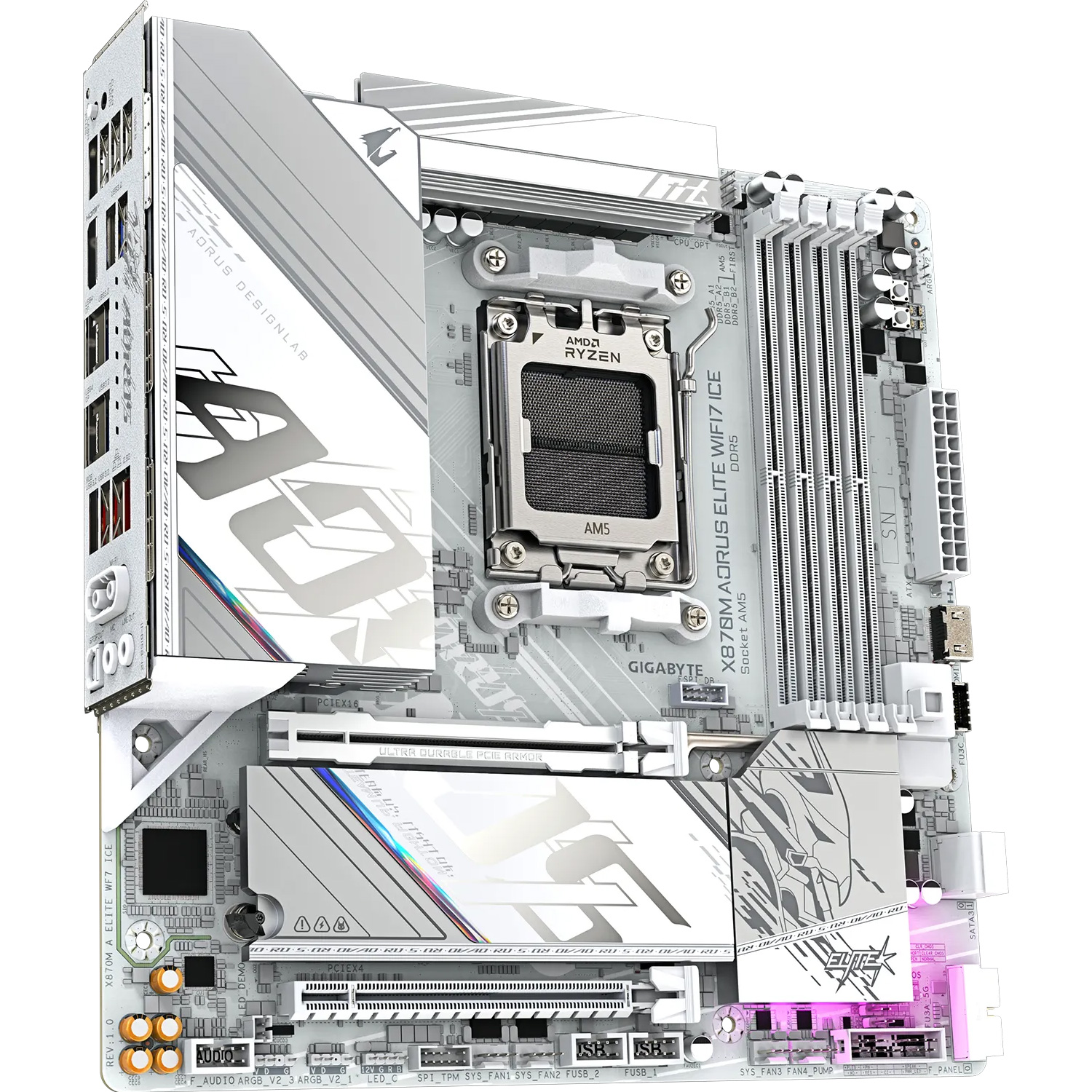 Материнская плата Gigabyte AORUS X870M Elite WiFi7 Ice
