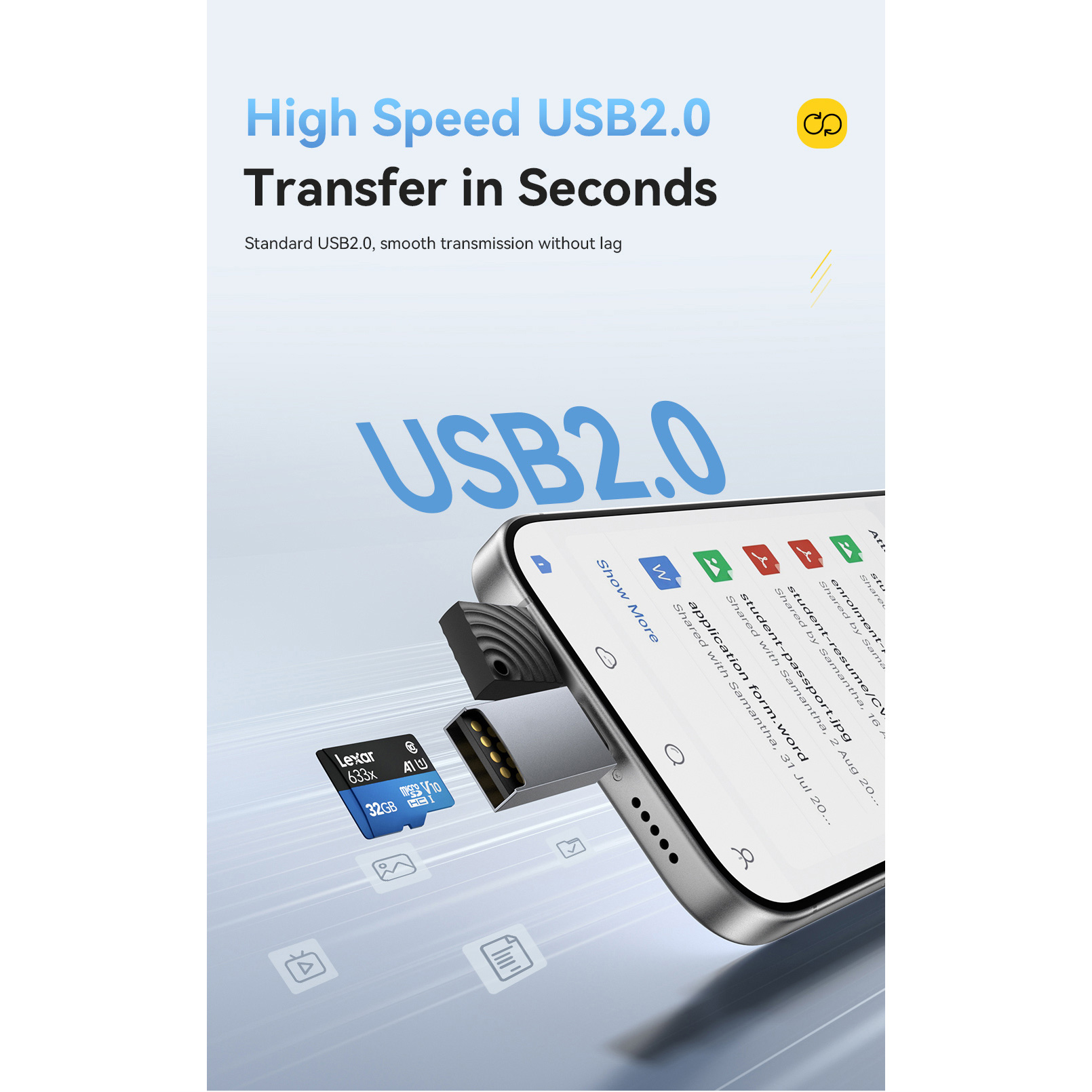 Кардрідер ESSAGER 2-in-1 USB 2.0 Type-C & USB-A to TF/MicroSD