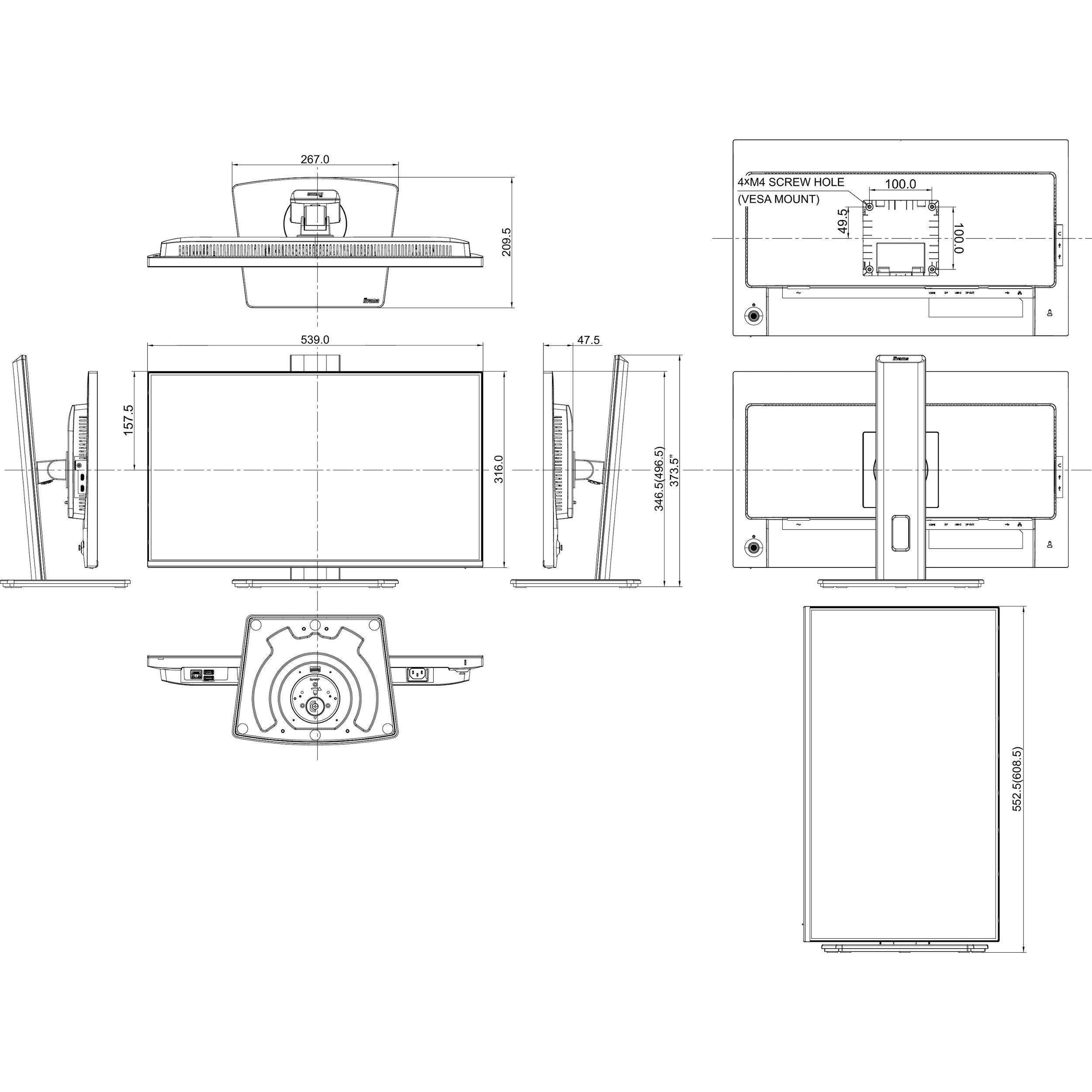 Монітор 23.8" IIYAMA ProLite XB2497HSU-W1 Matte White