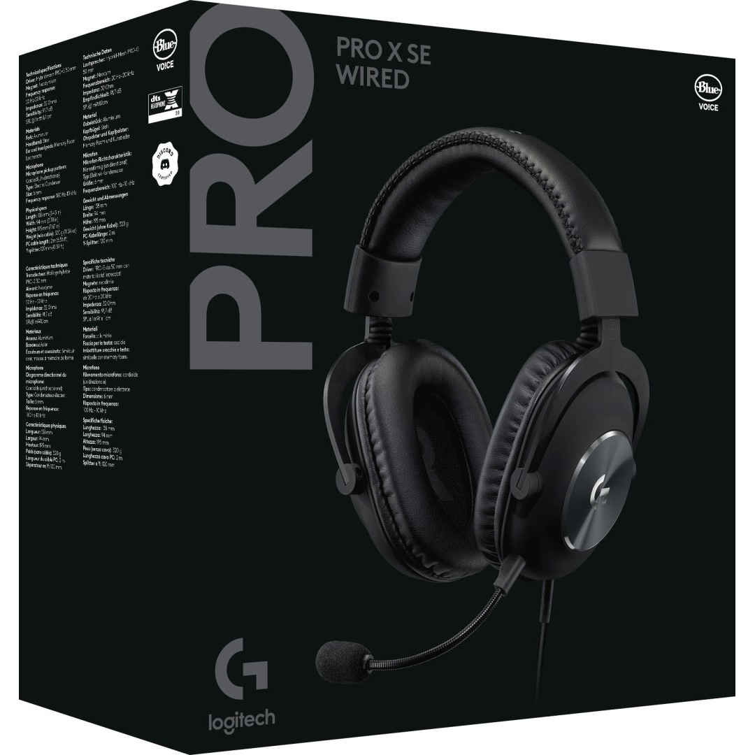 Наушники геймерские LOGITECH G Pro X SE Black (981-001470)