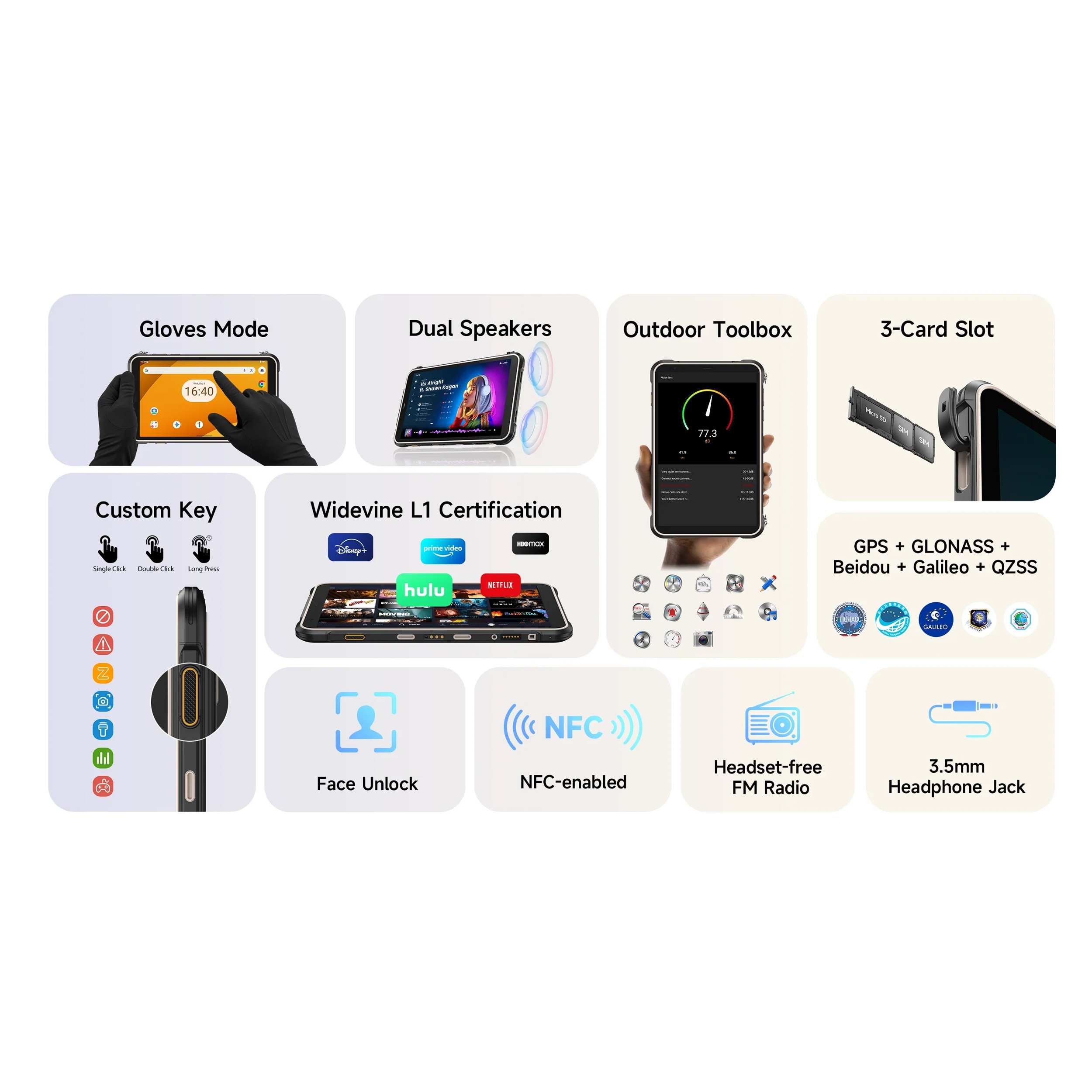 Планшет ULEFONE Rugking Pad Pro 8/128GB Gray (6975326661058)