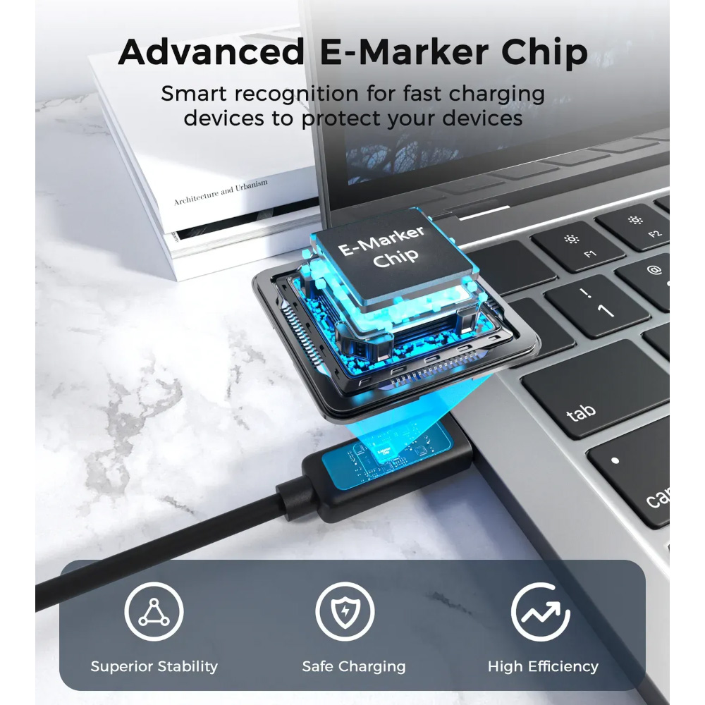 Кабель CHOETECH XCC-1063 USB-C to USB-C PD100W 1.8м