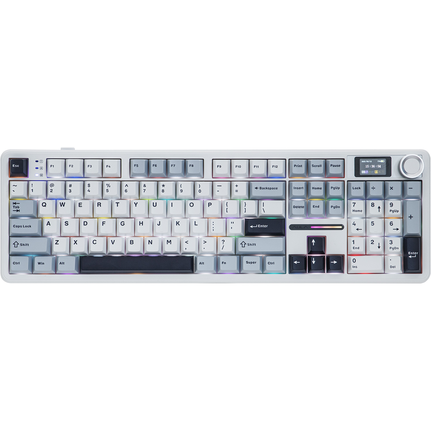 Клавіатура бездротова AULA F108 Pro White (6978080501318)