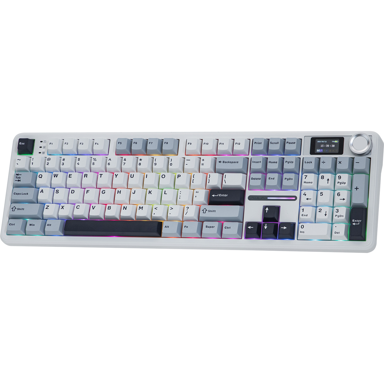 Клавіатура бездротова AULA F108 Pro White (6978080501318)