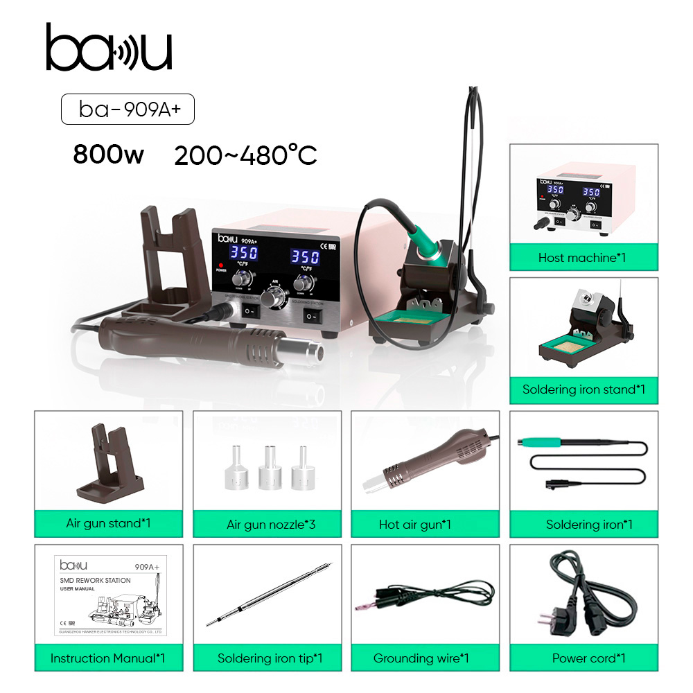 Паяльна станція з феном BAKU BK-909A+
