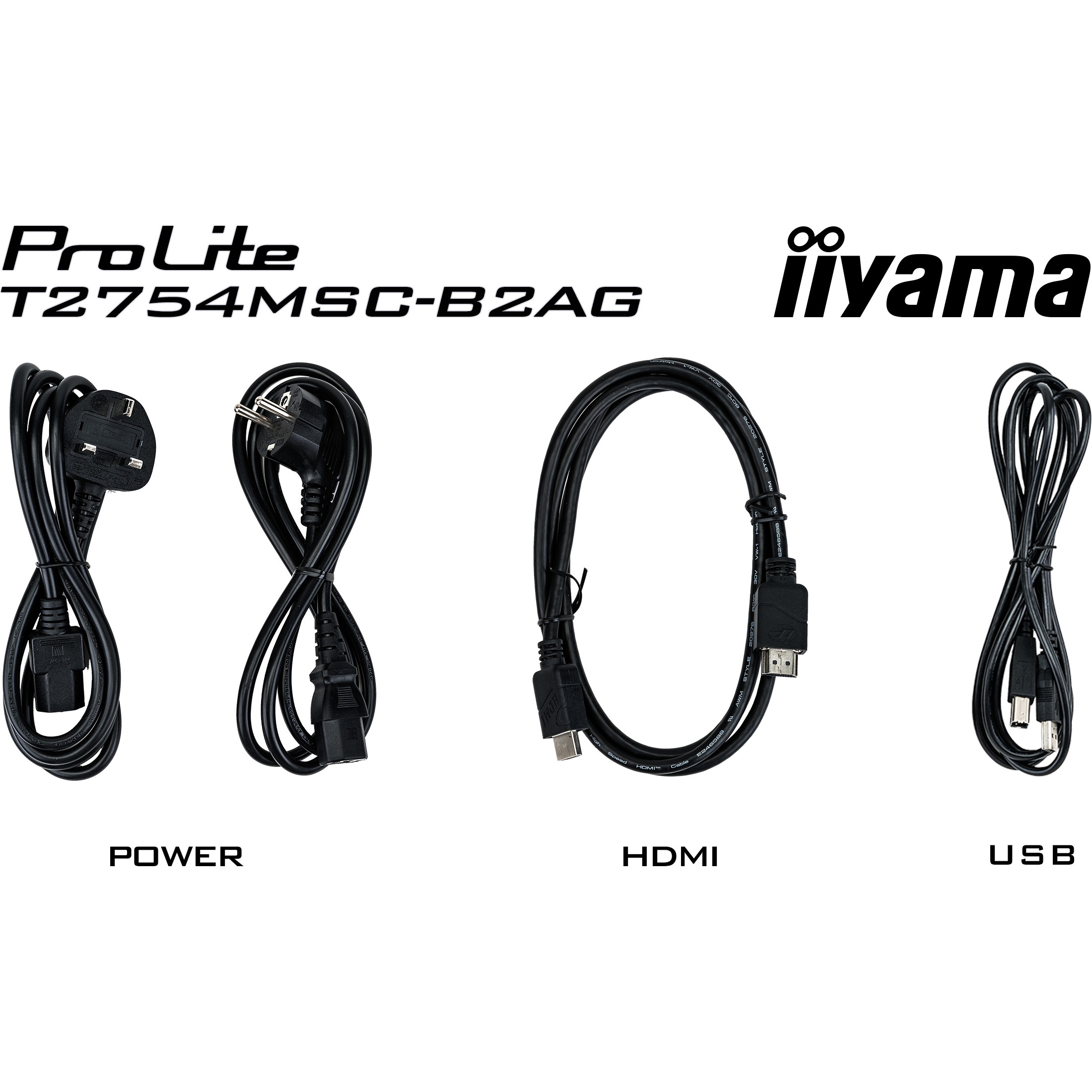 Монитор 27" IIYAMA ProLite T2754MSC-B2AG Matte Black