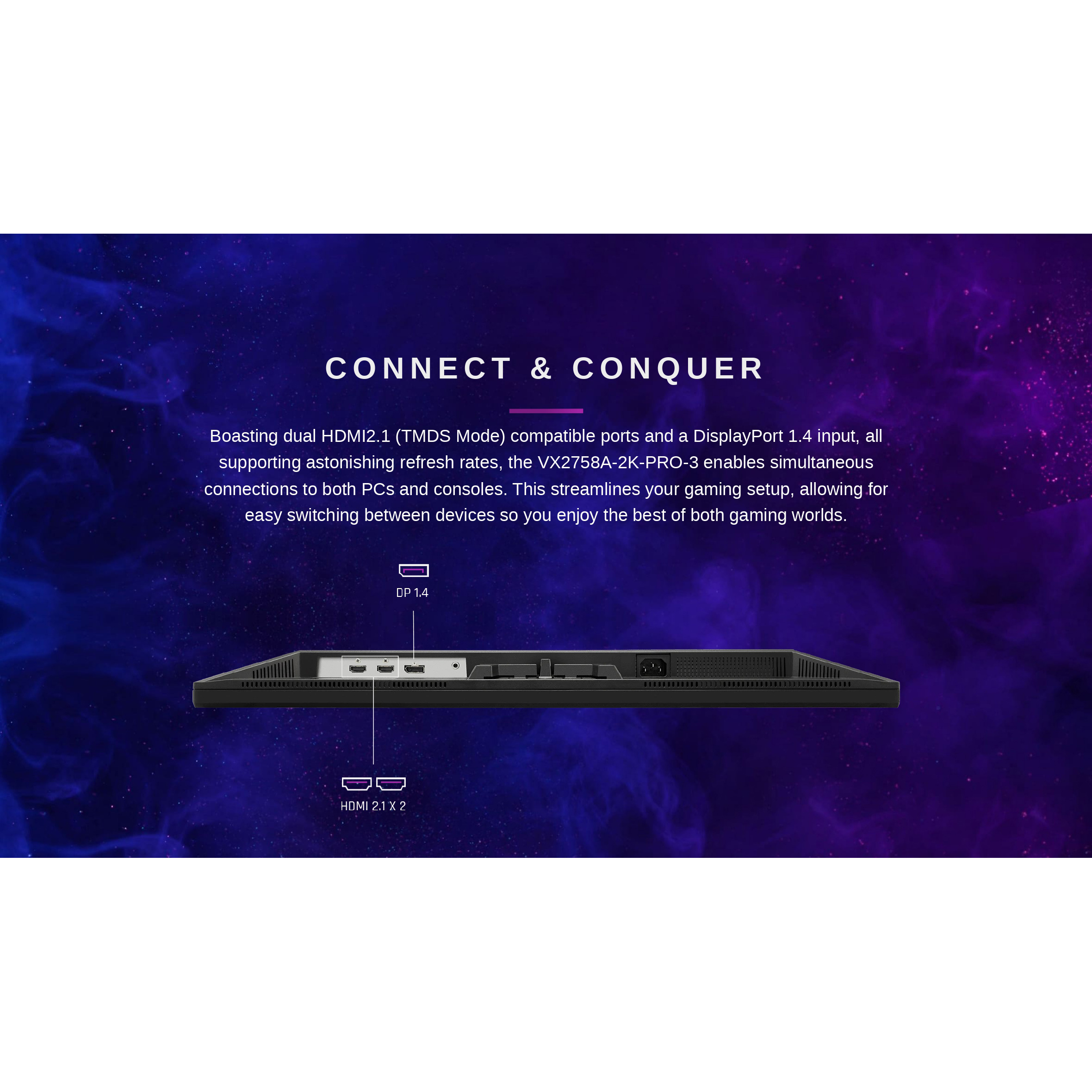 Монитор 27" VIEWSONIC Gaming VX2758A-2K-Pro-3