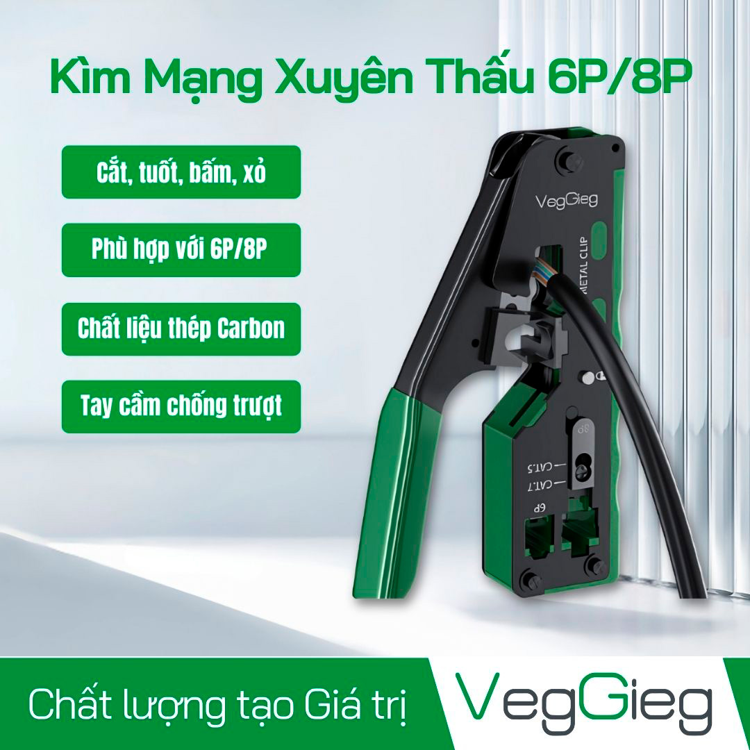 Інструмент для обтиску крученої пари VEGGIEG V-E111
