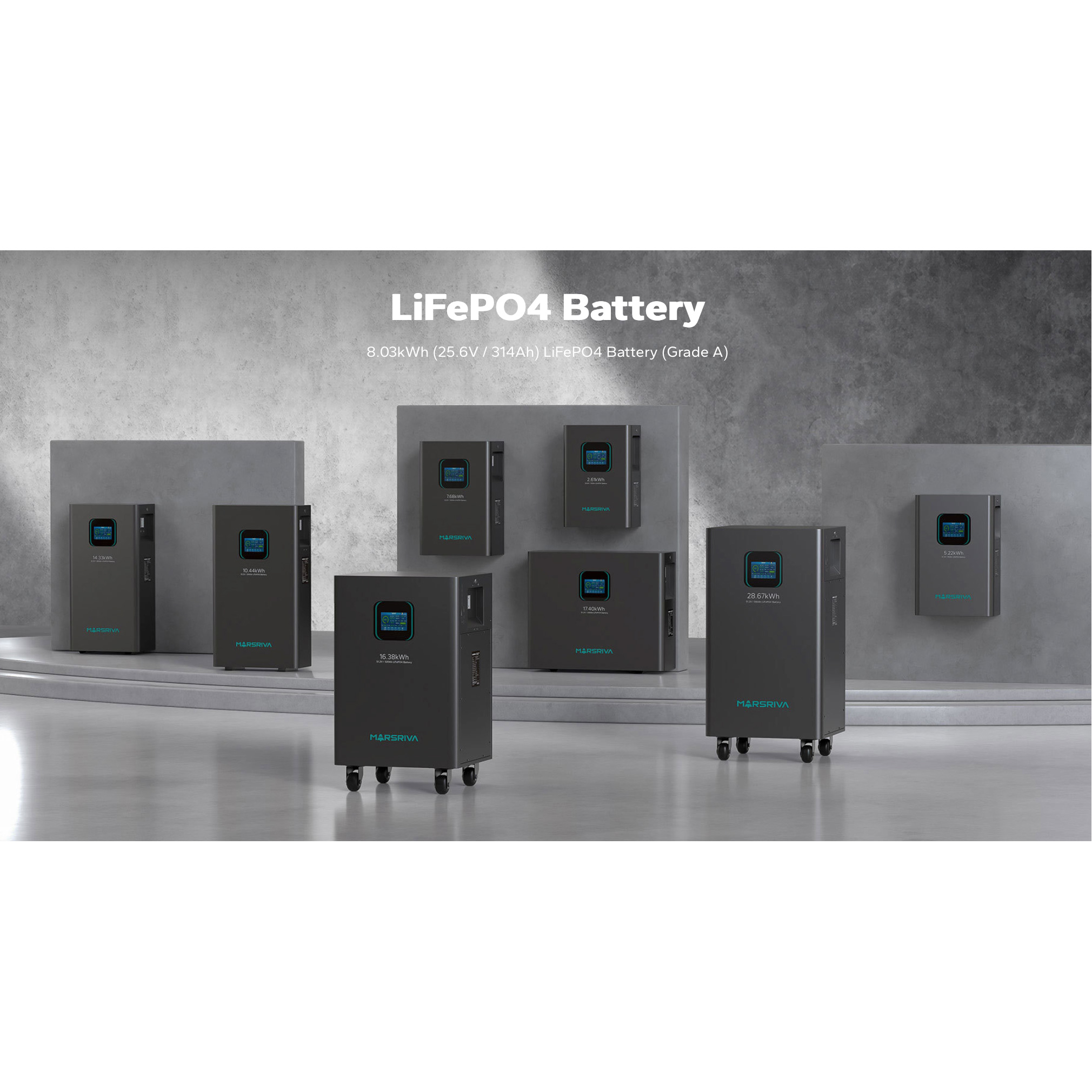 Аккумуляторная батарея MARSRIVA LiFePO4 25.6V 314Ah