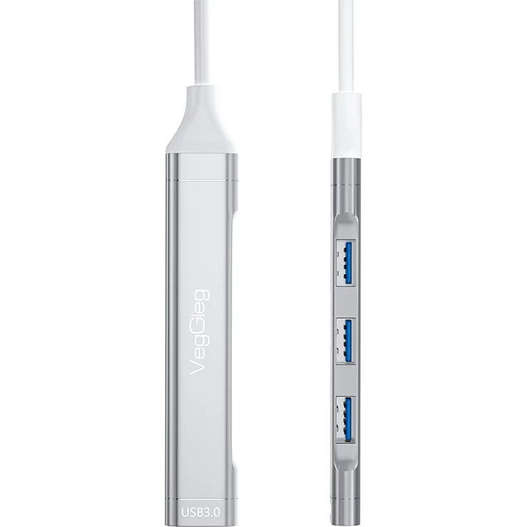 USB-хаб VEGGIEG USB-C to 1xUSB3.0, 3xUSB2.0 (V-K301)
