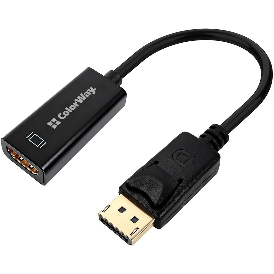 Адаптер COLORWAY DisplayPort - HDMI Black