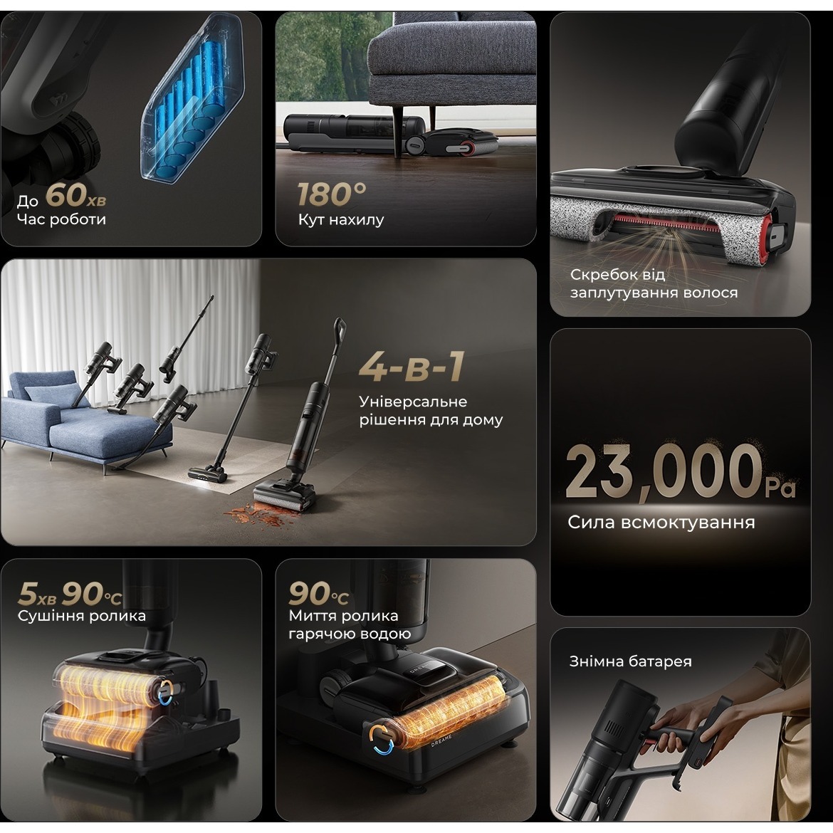 Пилосос DREAME H12 DUAL FlexReach (HHV31A)