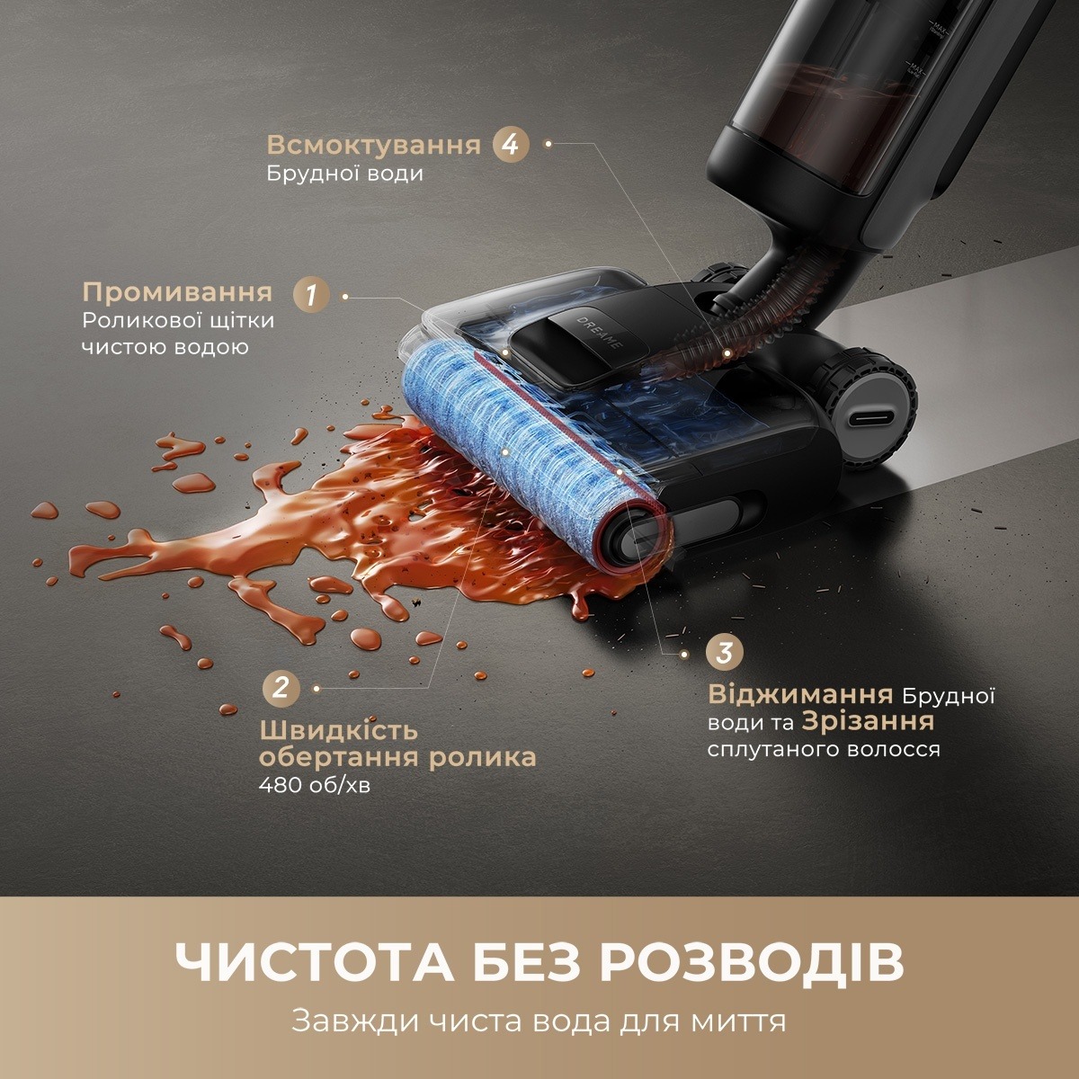 Пилосос DREAME H12 DUAL FlexReach (HHV31A)