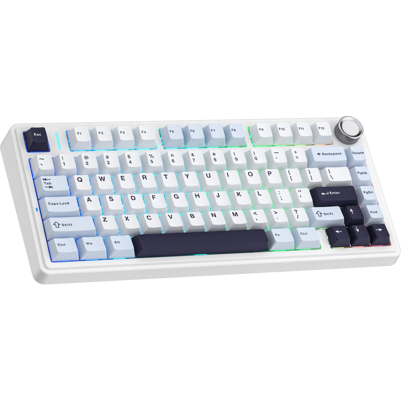 Клавіатура AULA F75 Kailh Pink Switch White (6978080504883)