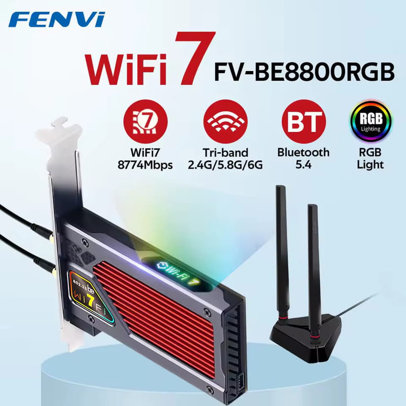 Wi-Fi адаптер FENVI FV-BE8800RGB