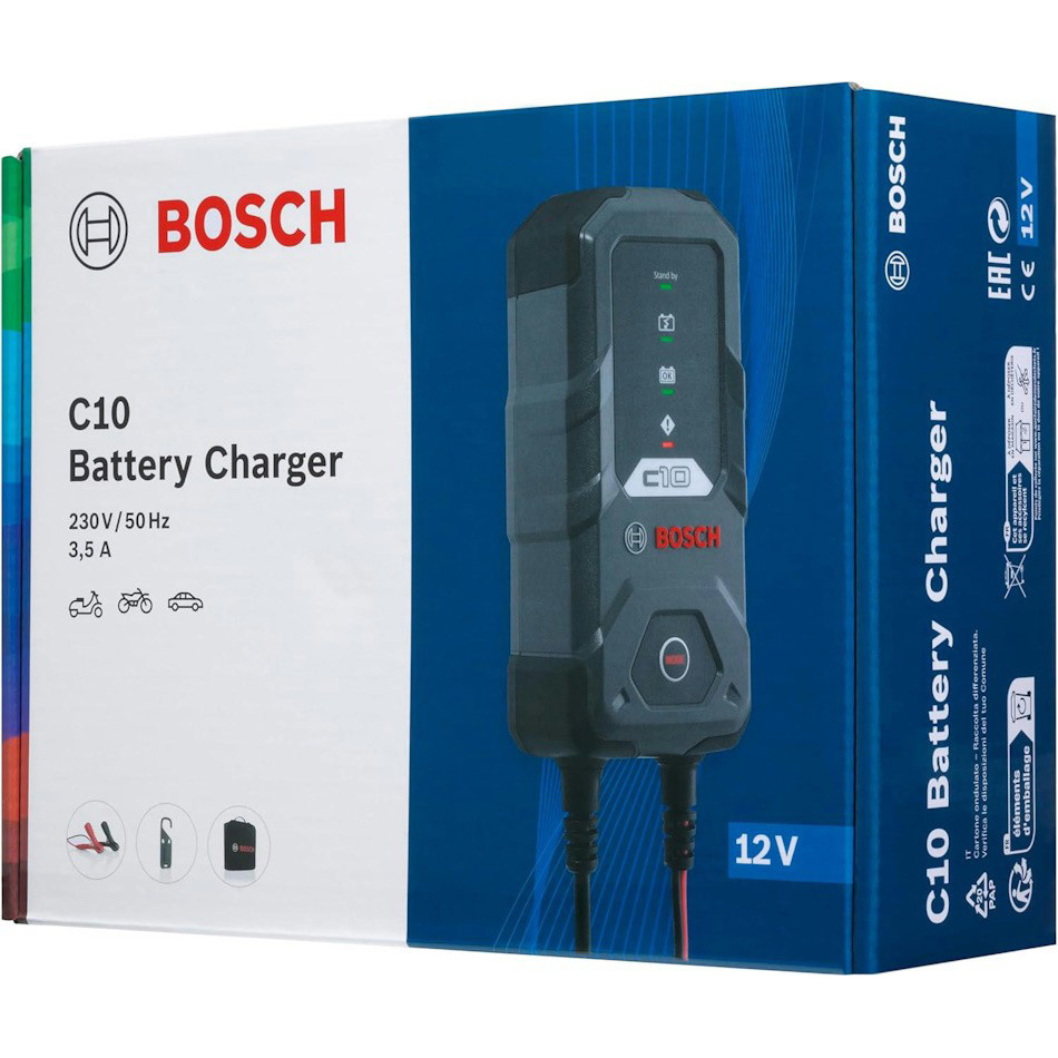 Зарядний пристрій для АКБ BOSCH С10 GEL/AGM 12V, 3.5A (0189911010)