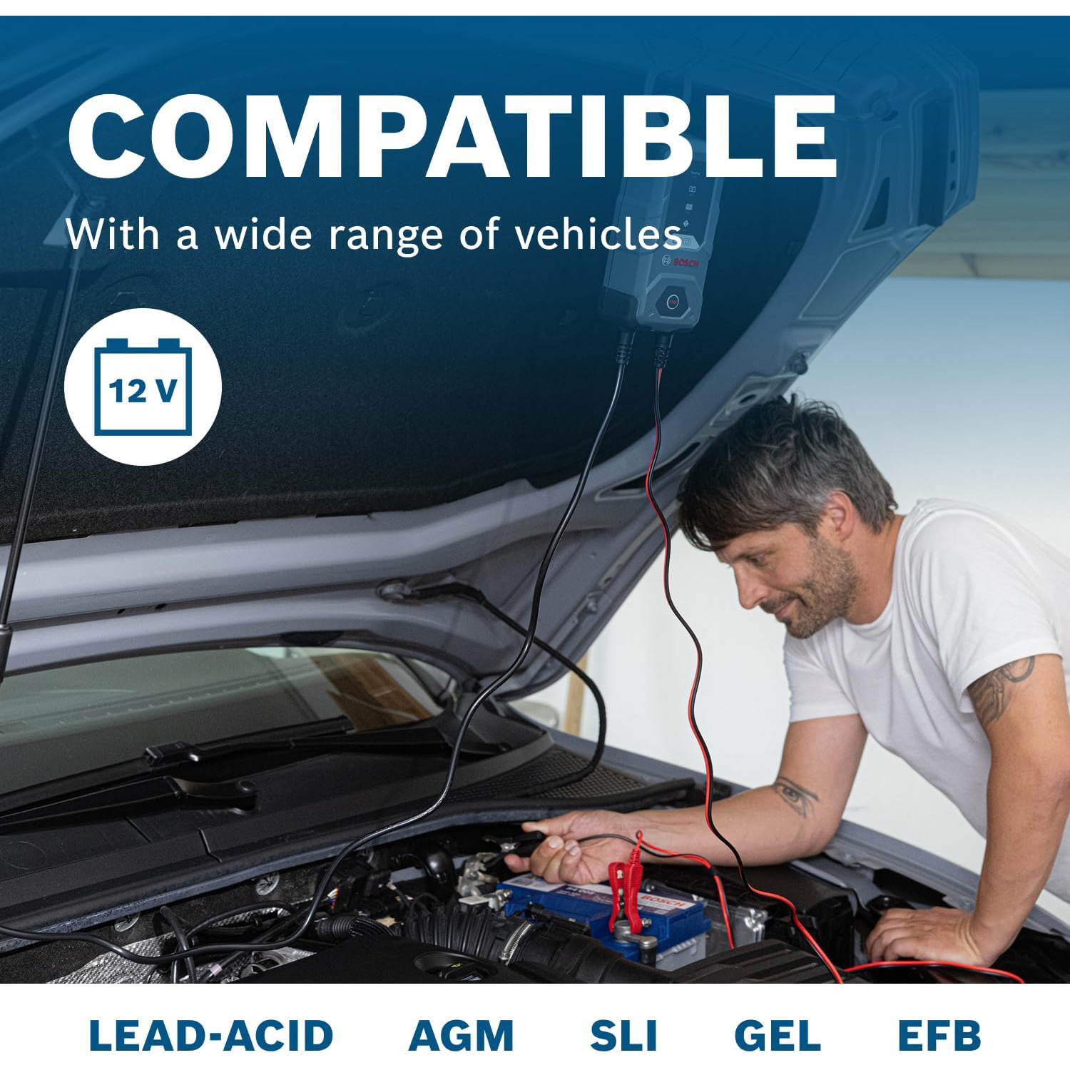 Зарядний пристрій для АКБ BOSCH С10 GEL/AGM 12V, 3.5A (0189911010)