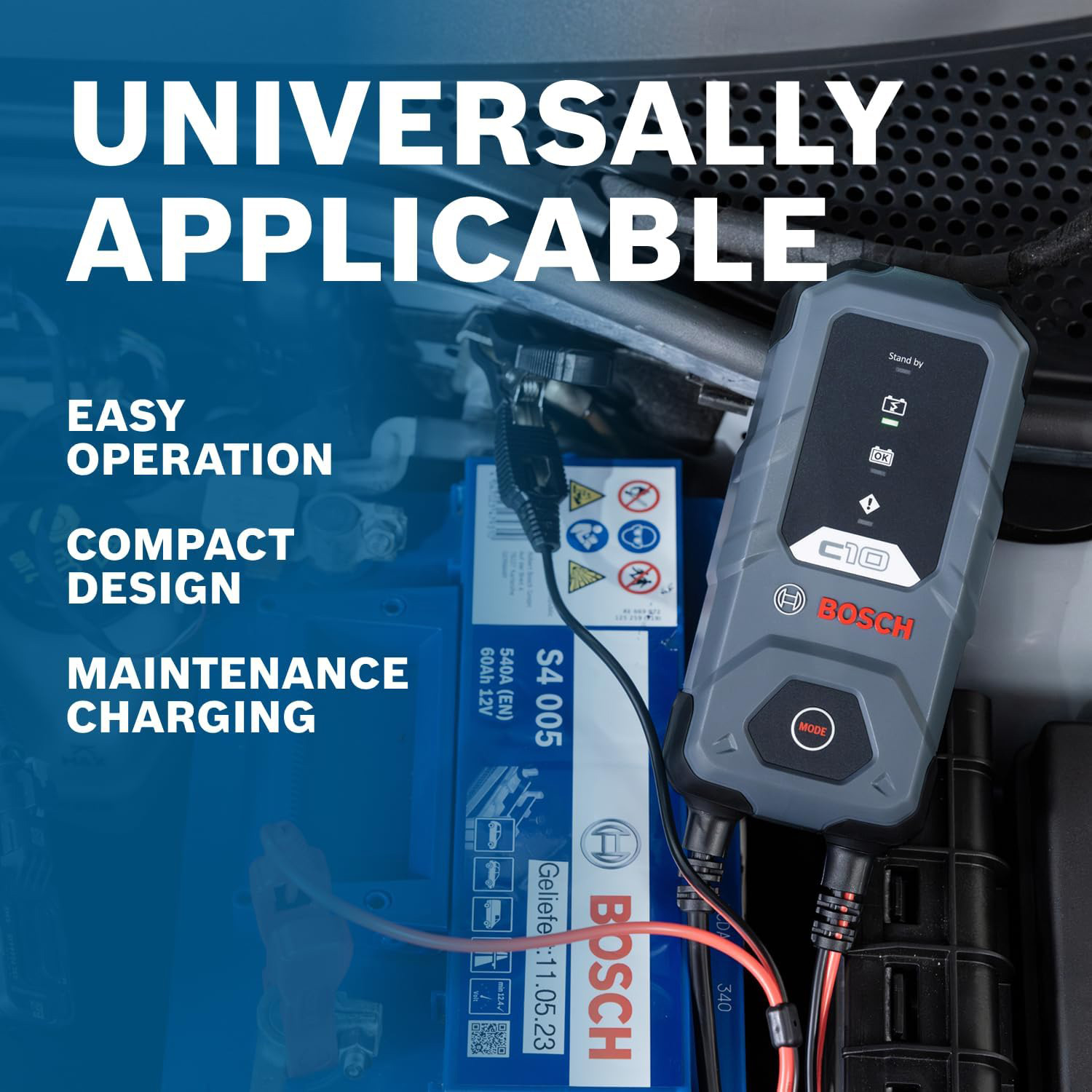 Зарядний пристрій для АКБ BOSCH С10 GEL/AGM 12V, 3.5A (0189911010)