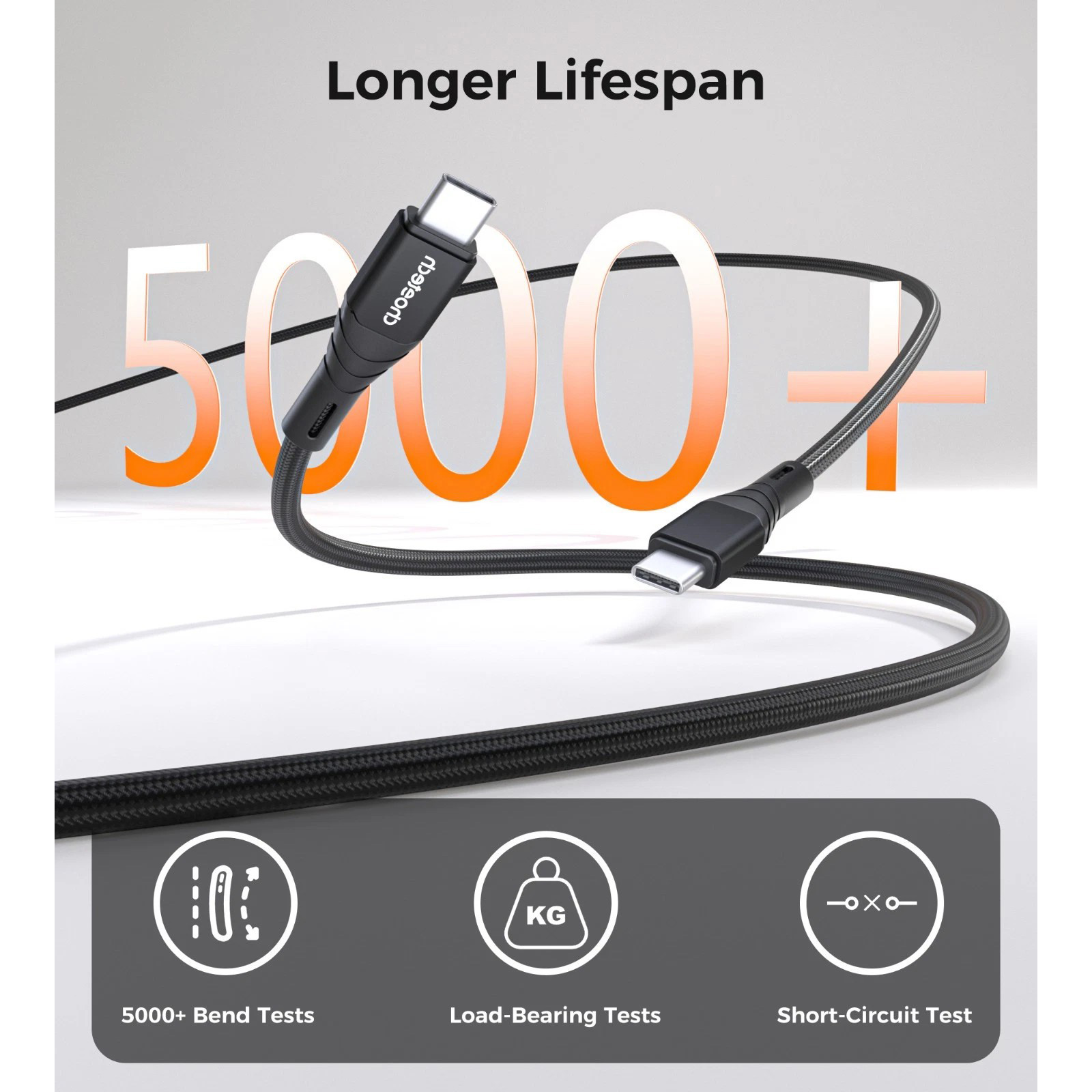 Кабель CHOETECH XCC-1008 Type-C to Type-C PD 100W 1м Black