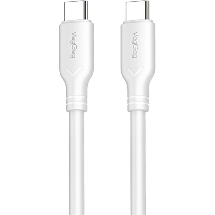 Кабель VEGGIEG V-M001C Type-C to Type-C PD 60W 1.2м White
