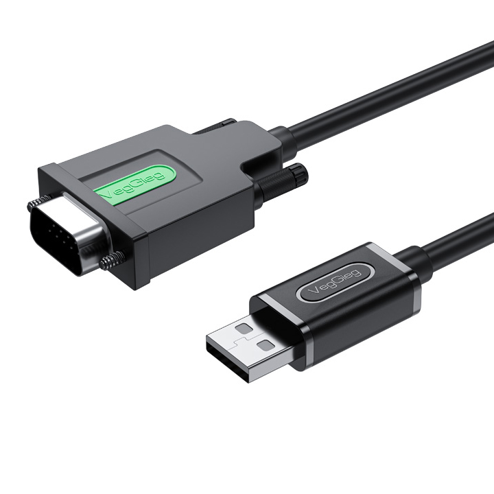 Кабель VEGGIEG V-U401 USB to RS-232 1.5м Black