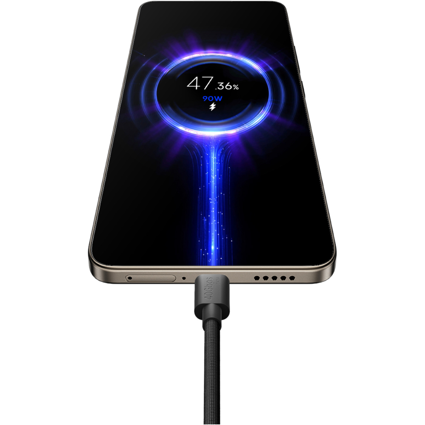 Кабель XIAOMI 6A High-Speed USB4 Braided USB-C to USB-C 1м Dark Gray (BHR087BGL)