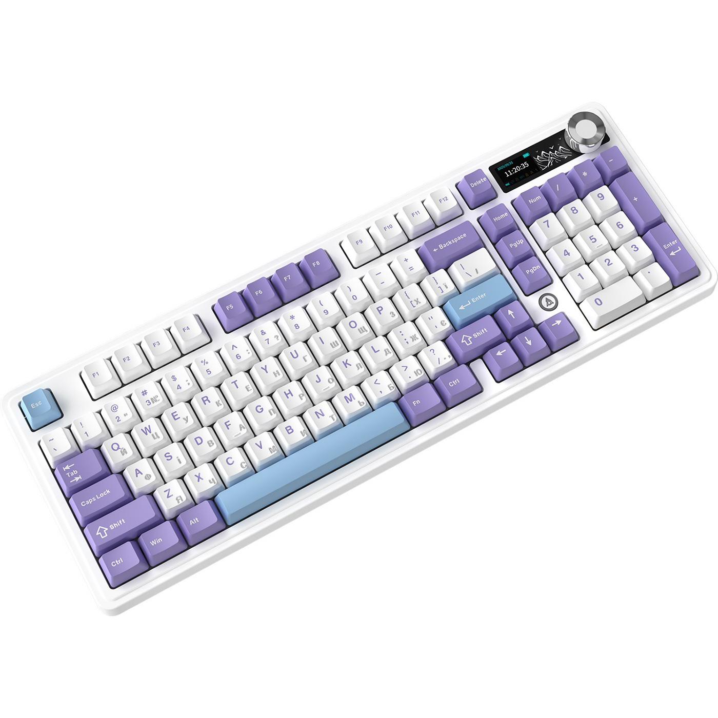 Клавіатура бездротова AJAZZ AK980 V2 Maillard Switch Purple/White/Blue