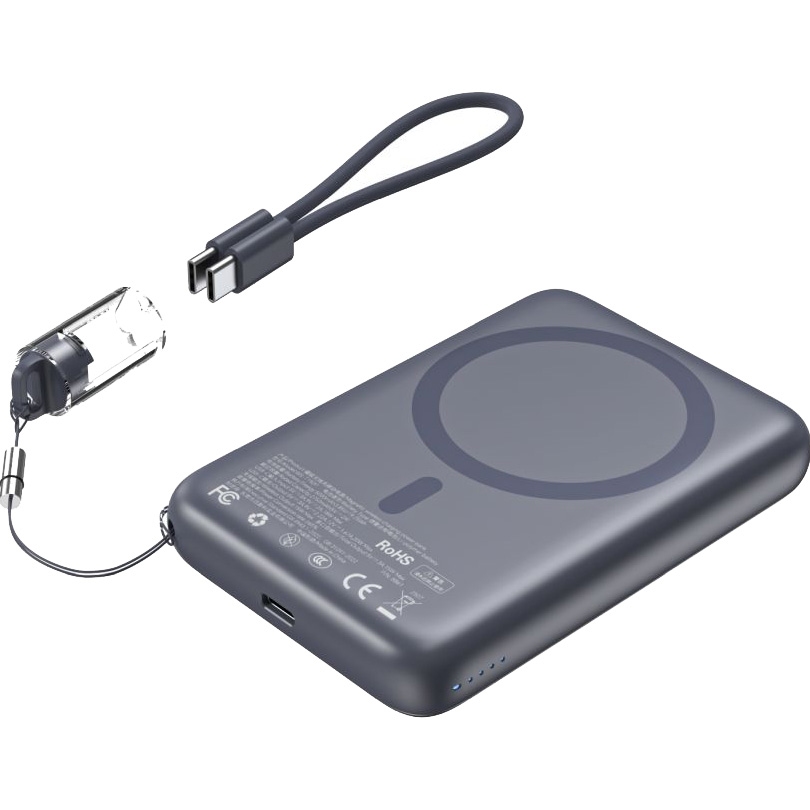 Повербанк з бездротовою зарядкою CHOETECH B862 22.5W 1xUSB-C, PD3.0, QC3.0 10000mAh Gray