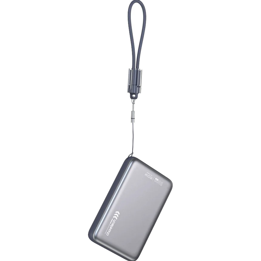 Повербанк з бездротовою зарядкою CHOETECH B862 22.5W 1xUSB-C, PD3.0, QC3.0 10000mAh Gray