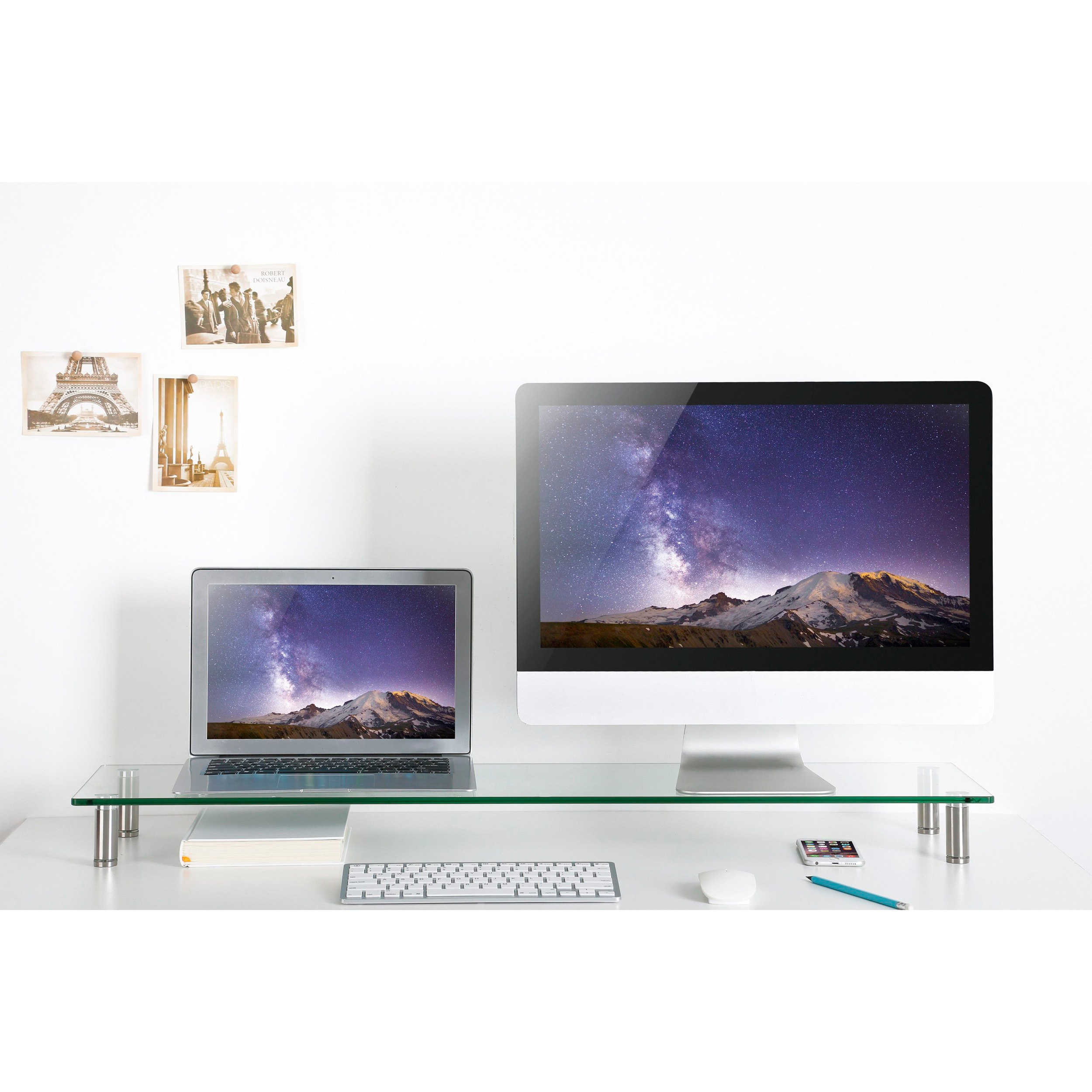 Подставка для монитора GEMBIRD MS-TABLE-GL-01 Gray