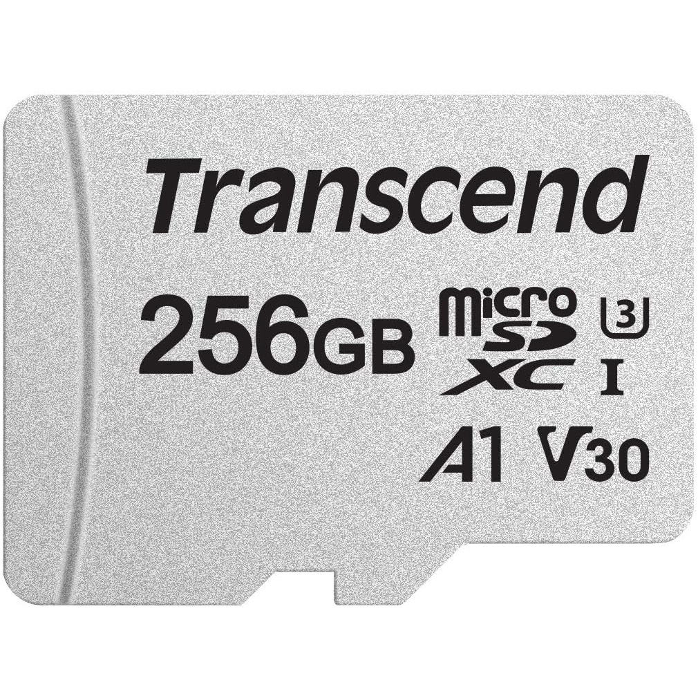 Карта памяти TRANSCEND microSDXC 300S 256GB UHS-I U3 V30 A1 Class 10 + SD-adapter (TS256GUSD300S-A)