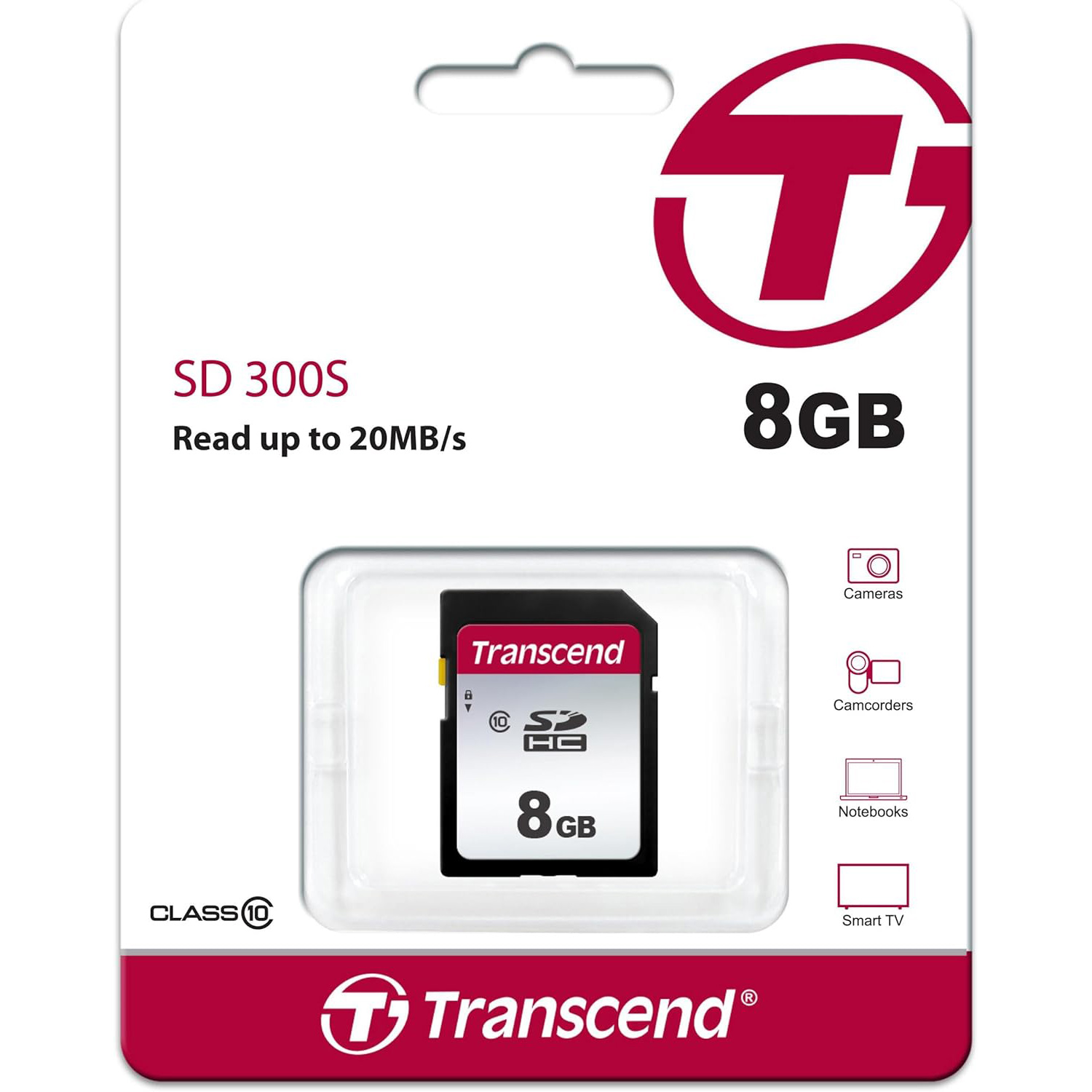 Карта пам'яті TRANSCEND SDHC 300S 8GB Class 10 (TS8GSDC300S)