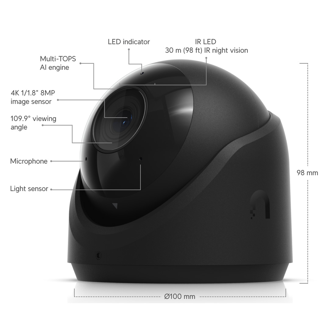 IP-камера UBIQUITI UniFi G6 Turret Black (UVC-G6-TURRET-B)